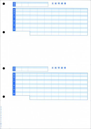 OBC 7202 単票封筒用支給明細書 300枚 給与奉行クラウド専用