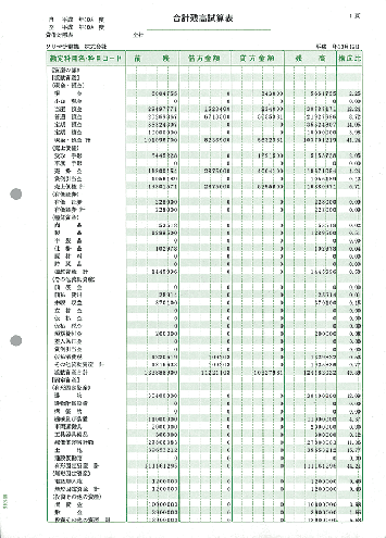 ソリマチ SR9481 合計残高試算表 500枚
