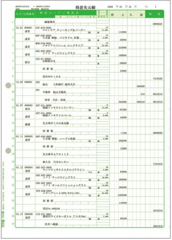 弥生 332007 兼用元帳 単票 得意先/仕入先兼用 1000枚