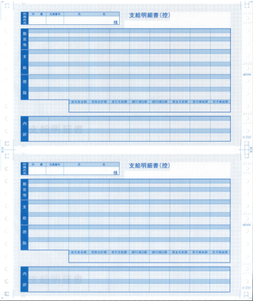 OBC6036対応 密封式支給明細書（内訳項目付）給与明細ドットコムオリジナル 300枚 BH6036