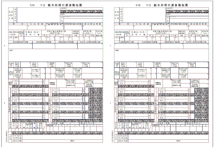 PCA給与対応 電子申告用 源泉徴収票 単票 令和6年提出 50枚(100名分)【互換製品】